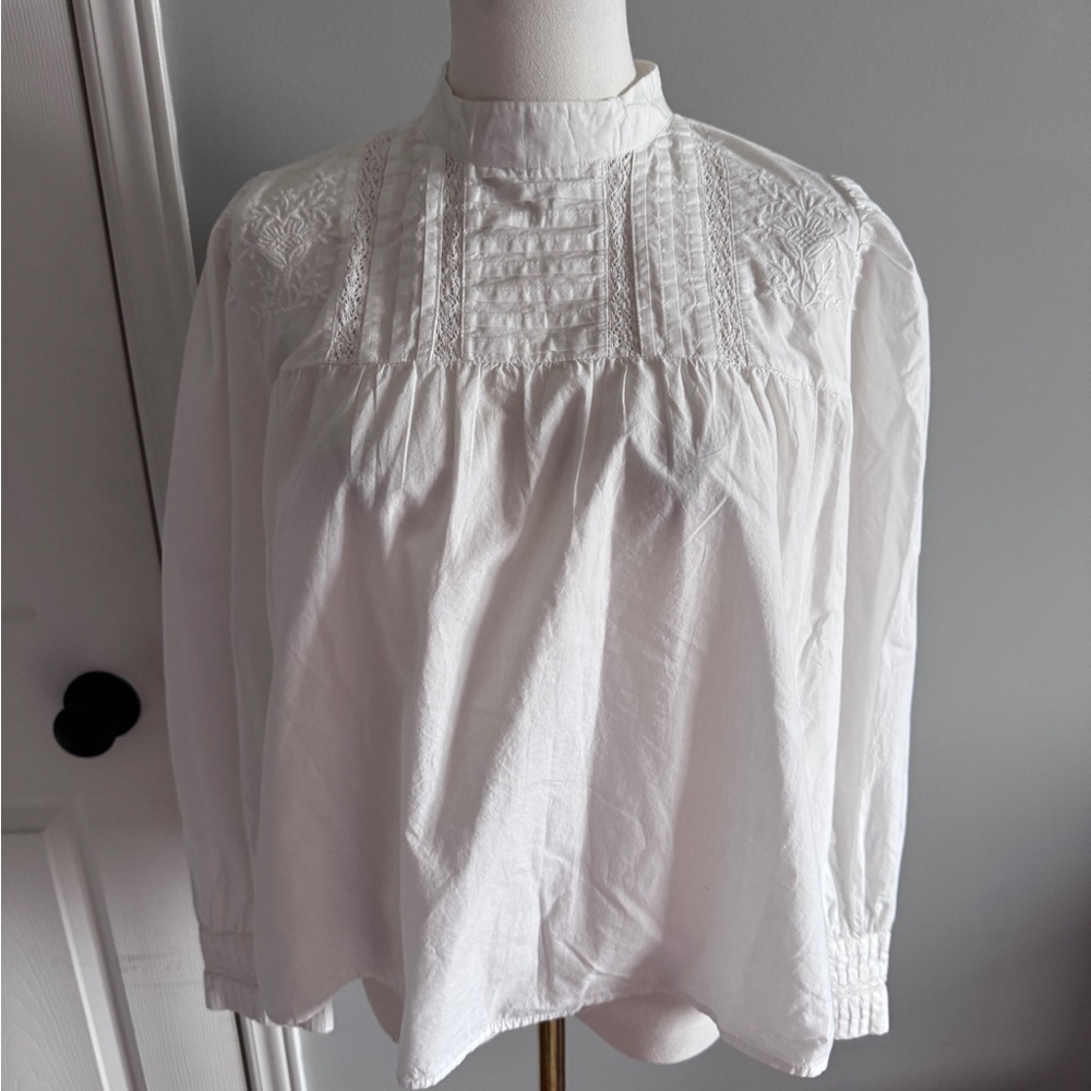 zara cotton lace top